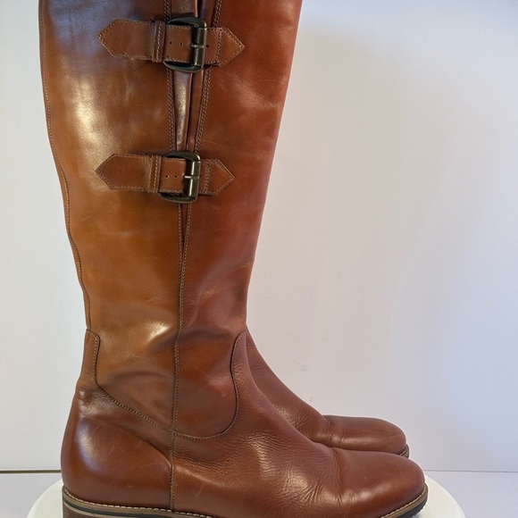 Clark’s Leather Knee-High Boots Adjustable Duo Straps Sz 7.5 - Picture 7 of 9